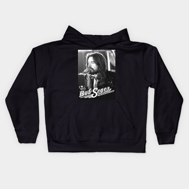 Bob seger Piano Song Kids Hoodie by bodisemok